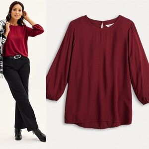 NWT Kohl’s Croft & Barrow Maroon Blouse